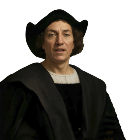 Cristóbal Coloón regenerado por IA